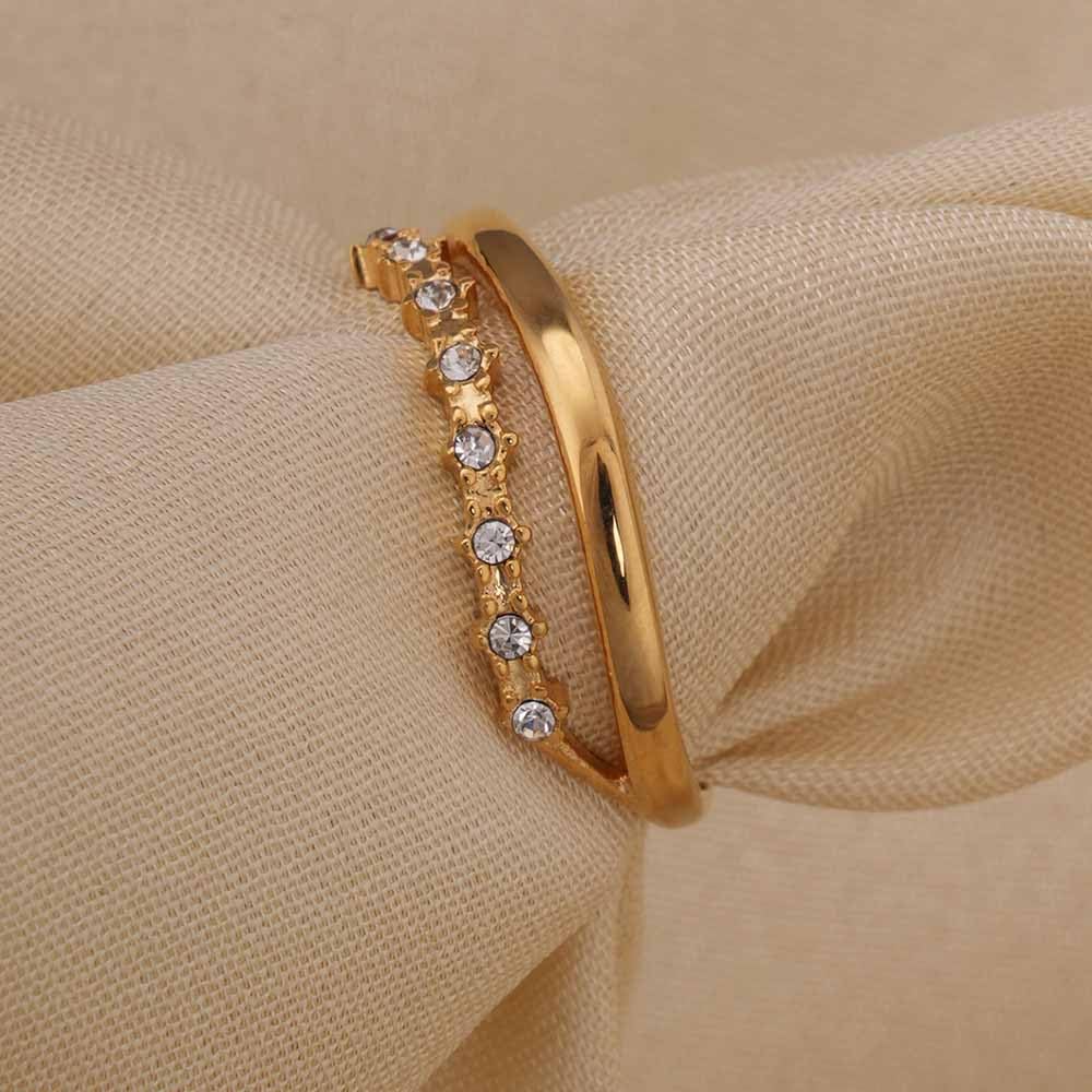 PALMONAS Vintage Ribbed Dome Ring