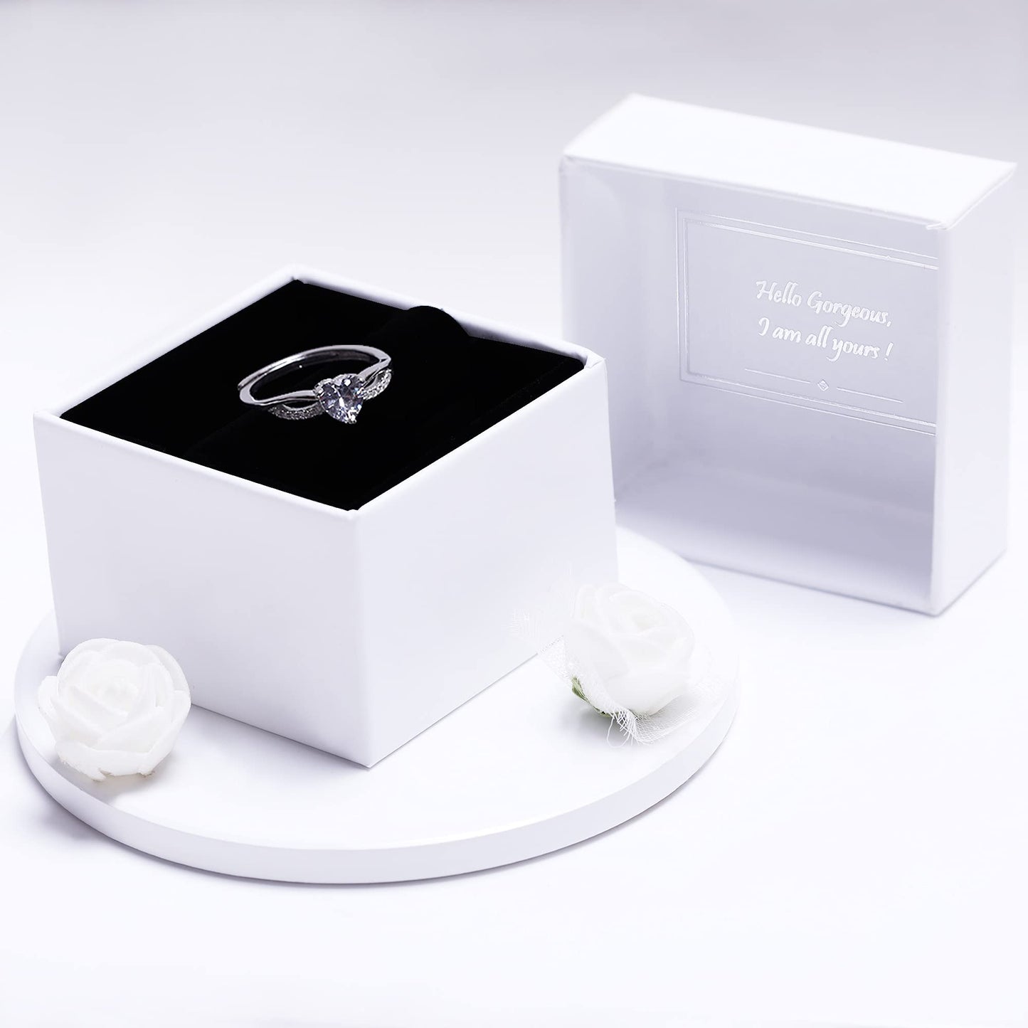 GIVA 925 Silver Infinity Heart Ring, Adjustable | Gifts for Girlfriend, Gifts for Women and Girls | With Certificate of Authenticity and 925 Stamp | 6 Month Warranty*