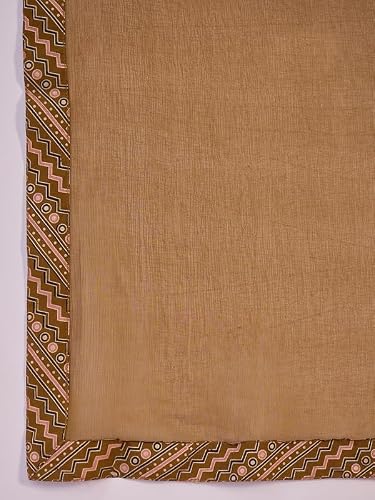 AVYUKTHA Silkkurta Palazzo & Dupatta Set For Womens | Regular Fit | 3/4 Sleeve | V Neck | Printed Embroidery | Lightweight & Comfortable | Ethenic Dress | Ideal For Weddings & Parties | M | Mustard