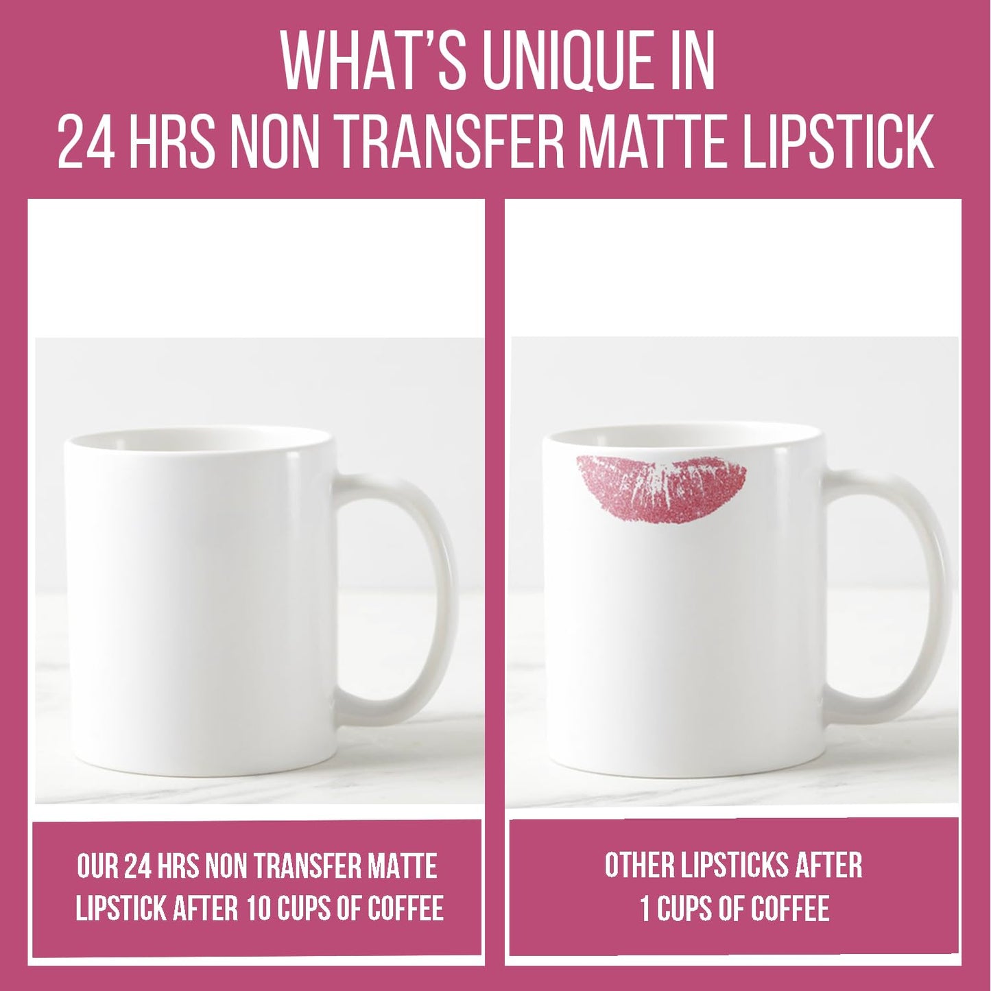 INSIGHT 24 Hrs Non-Transfer Matte Lipstick | Lightweight, Highly Pigmented, Long Wear | Kiss Proof & Smudge Proof | With Vitamin E & Jojoba Oil | Vegan, Toxin Free | Shade 07 - Feeling Bubbly (3g)