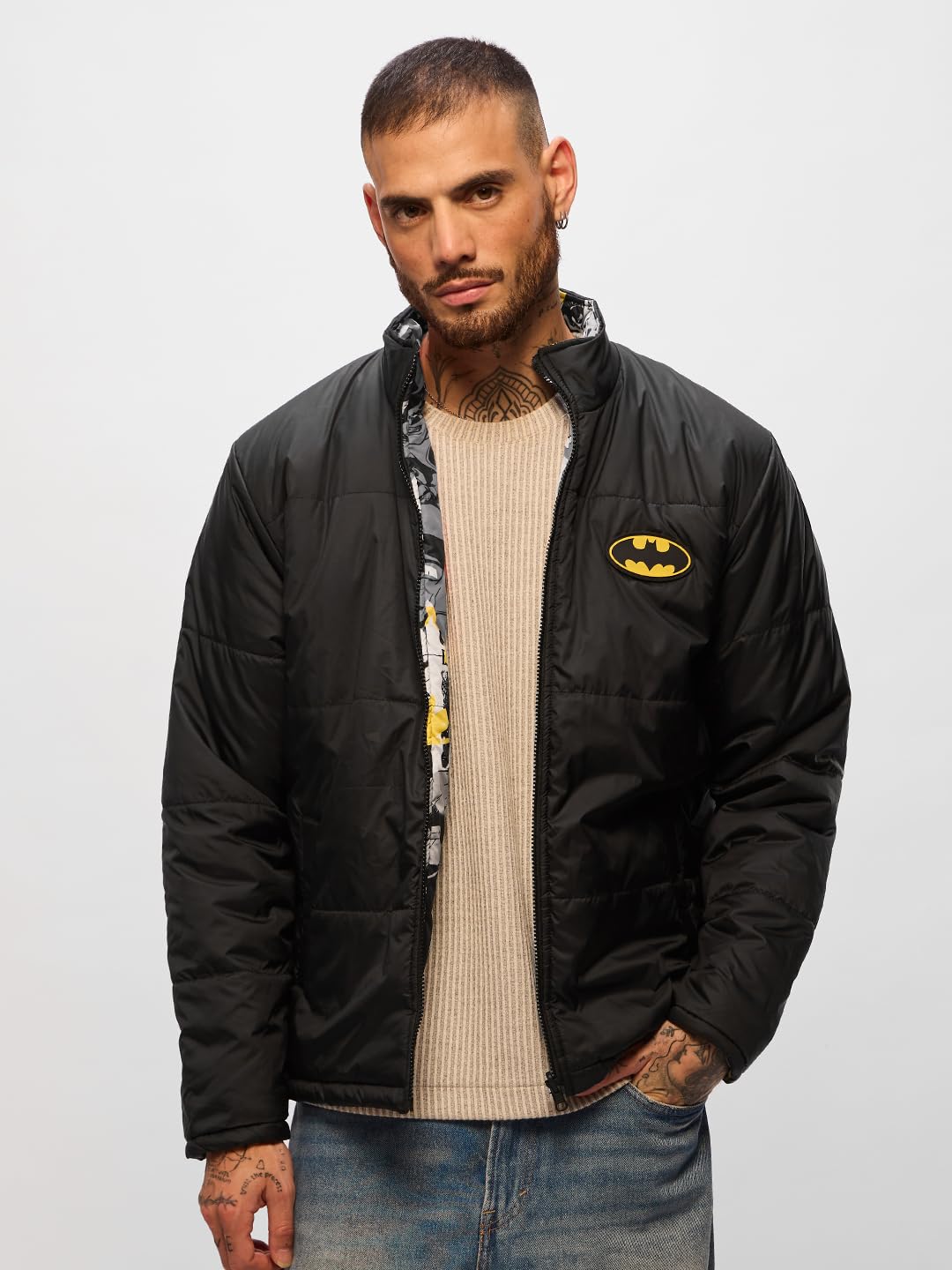 The Souled Store Batman: Gotham City Women and Girls Winter Reversible Puffer Jackets