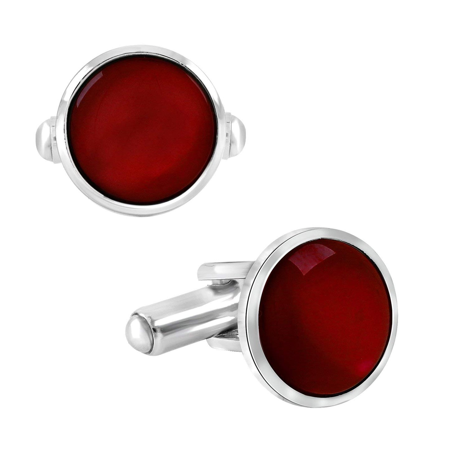 Zivom® Red Office Formal Shirt Blazer Cufflinks Pair Men Gift Box