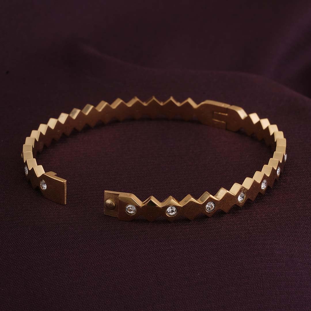 PALMONAS Studded Gold Bracelet for Women - Gift for Girls & Women | Waterproof & Anti-Tarnish Bracelet