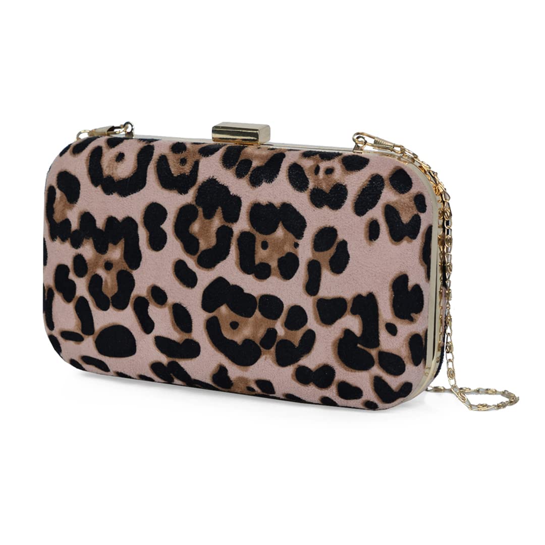 Modern Myth Wild Cat Animal Print Clutch for Women