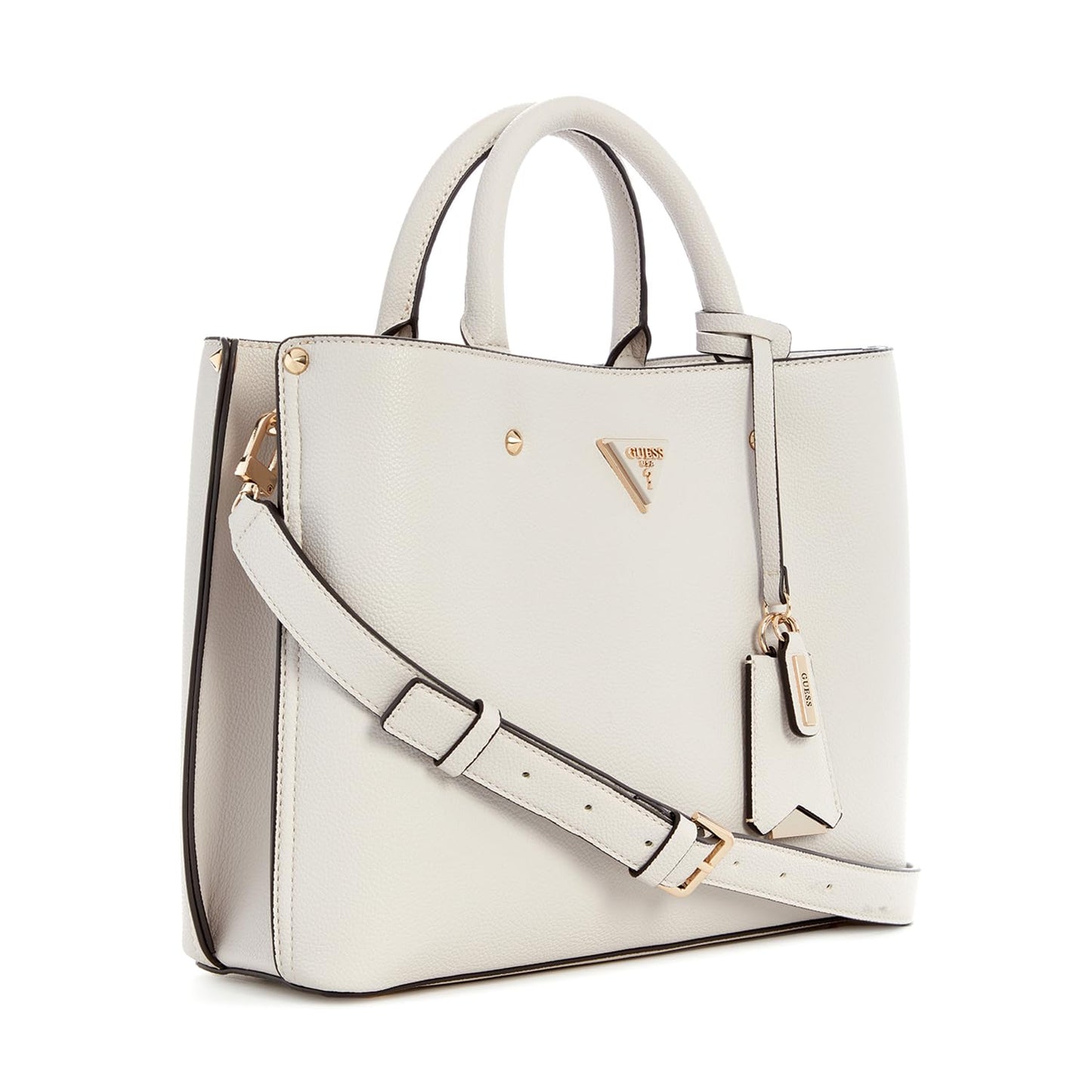 Guess Ivory Solid Meridian Girlfriend Shoulder Bag