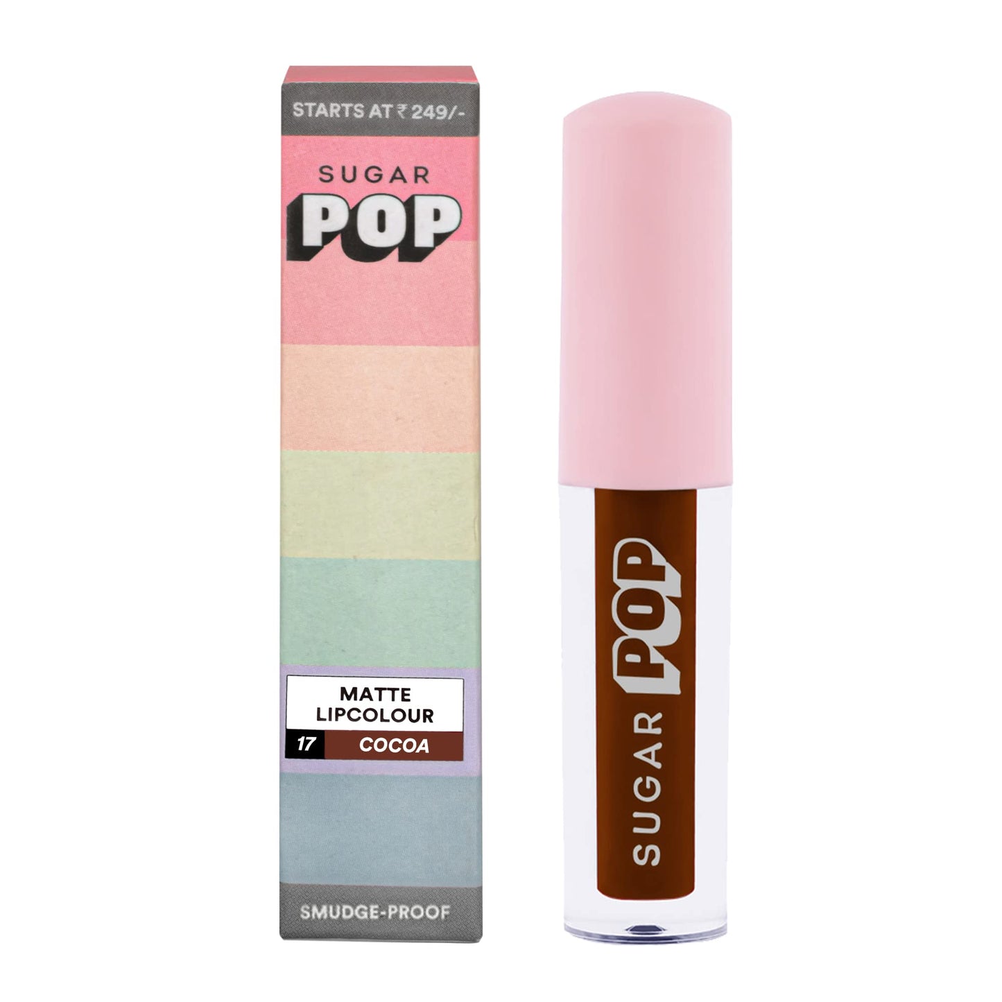 SUGAR POP 2 in 1 Matte Lipcolour Combo, Richly pigmented, Long-lasting, Ultra Matte, Smudge-Proof, 10 Rosewood & 17 Cocoa, Super Lip Kit Combo
