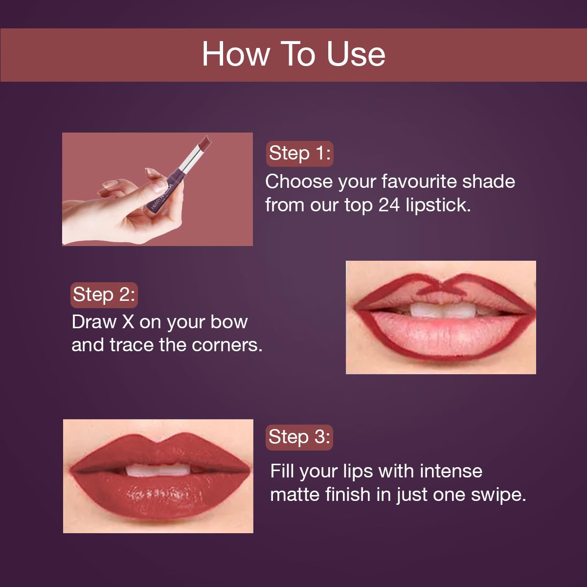 Hilary Rhoda Pro Matte Non-Transfer Lipstick | Waterproof Lipstick | Non-Transfer Lipstick | 12-Hour Long Stay | Smudge-Proof Lipstick | 24 Shades | Highly Pigmented Matte Finish Lipstick | 2g