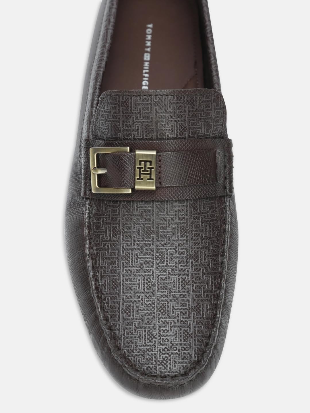Logo Brown Leather Loafers