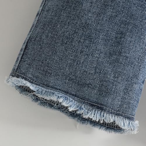 Hoscotch Girls Stripes Multi Sleeveless Jeans Set For Ages (2-3 Years)