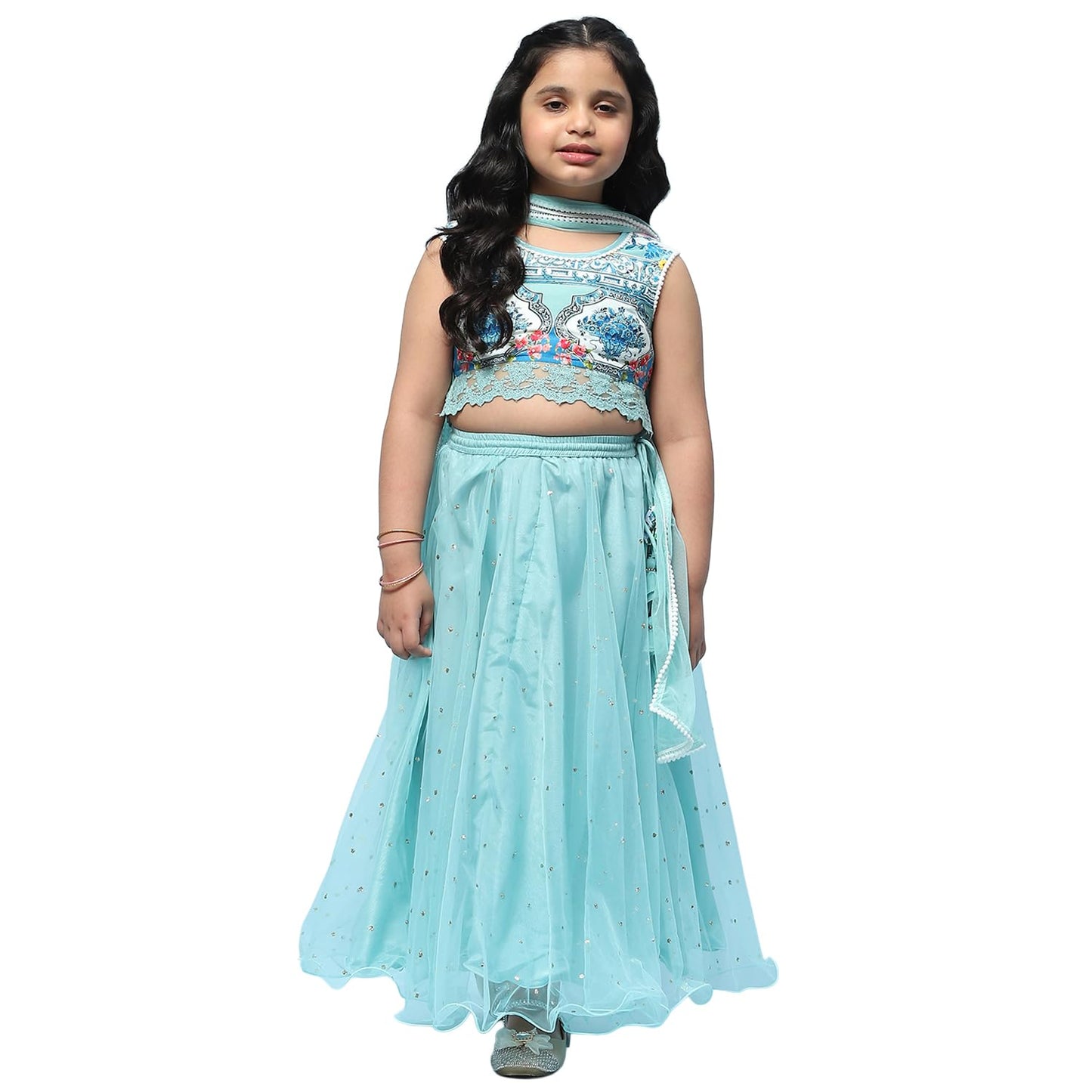 BIBA Girls PRINTED STRAIGHT KID(KWSUMMER ZEST5826_WHITE_11)