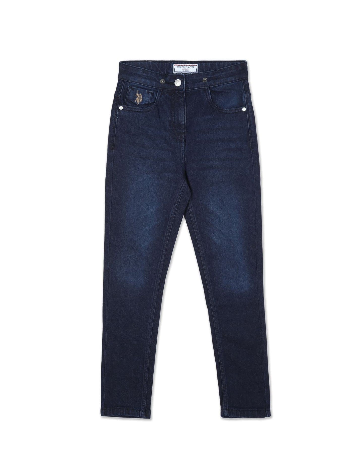 U.S. POLO ASSN. Girl's Regular Jeans (UGJEN0089_DK. Blue_S)