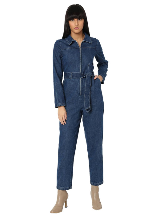 VERO MODA Women Regular Fit Blue Jumpsuit