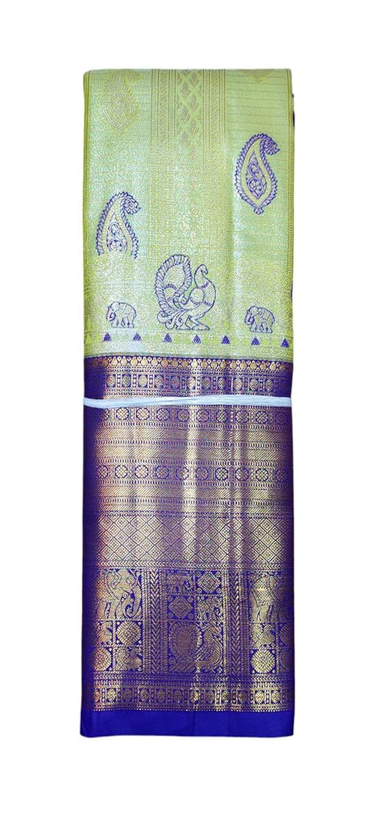 VFCollections Women's Kanchipuram Silk Pure Pattu Sarees With Blouse (VFC492-3)