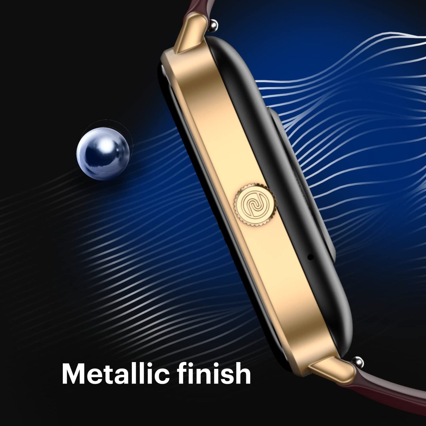 Noise Quad Call 1.81" Display, Bluetooth Calling Smart Watch, AI Voice Assistance, 160+Hrs Battery Life, Metallic Build, in-Built Games, 100 Sports Modes, 100+ Watch Faces (Deep Wine)