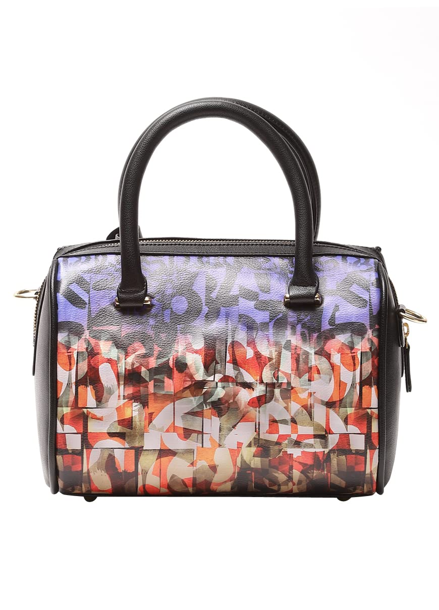 Satya Paul Faux Leather Multi Women Bowling Bag