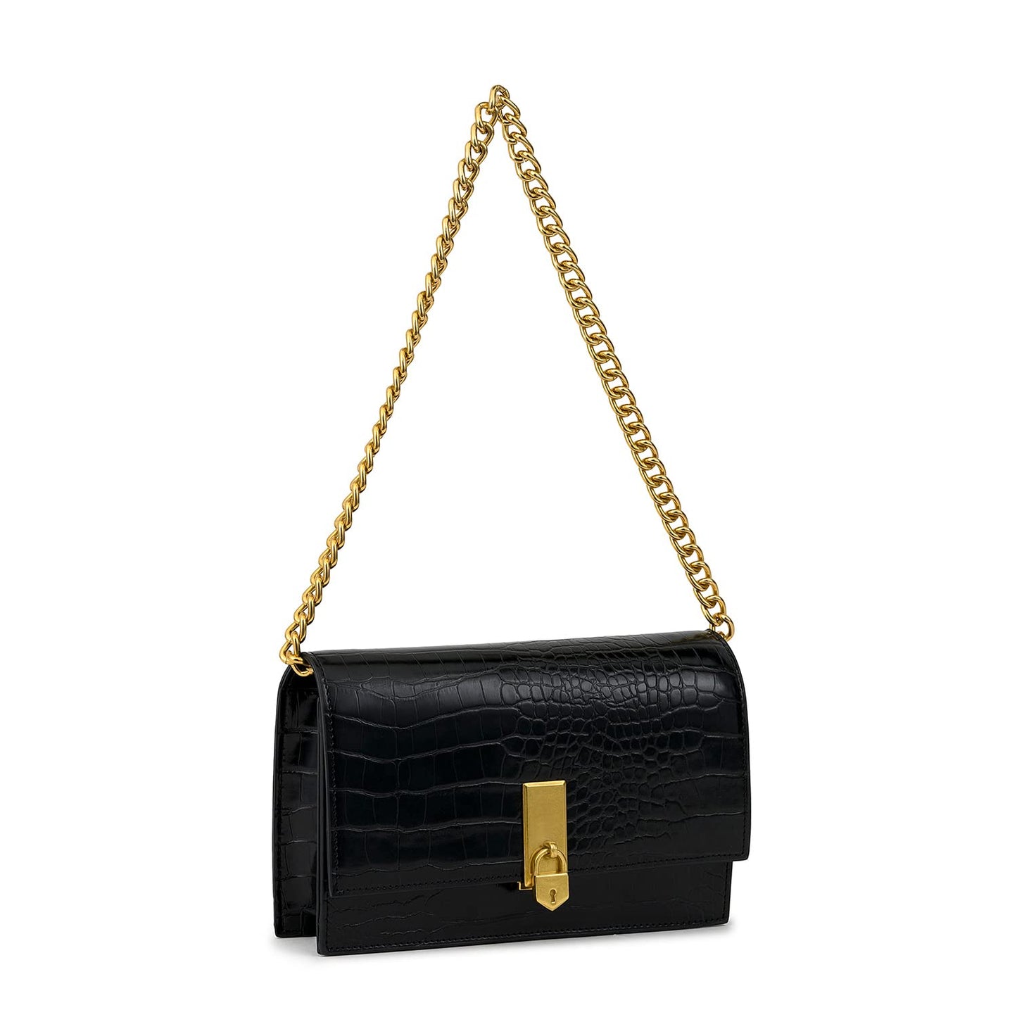 Miraggio Croc-Textured Mila Shoulder Clutch for Women