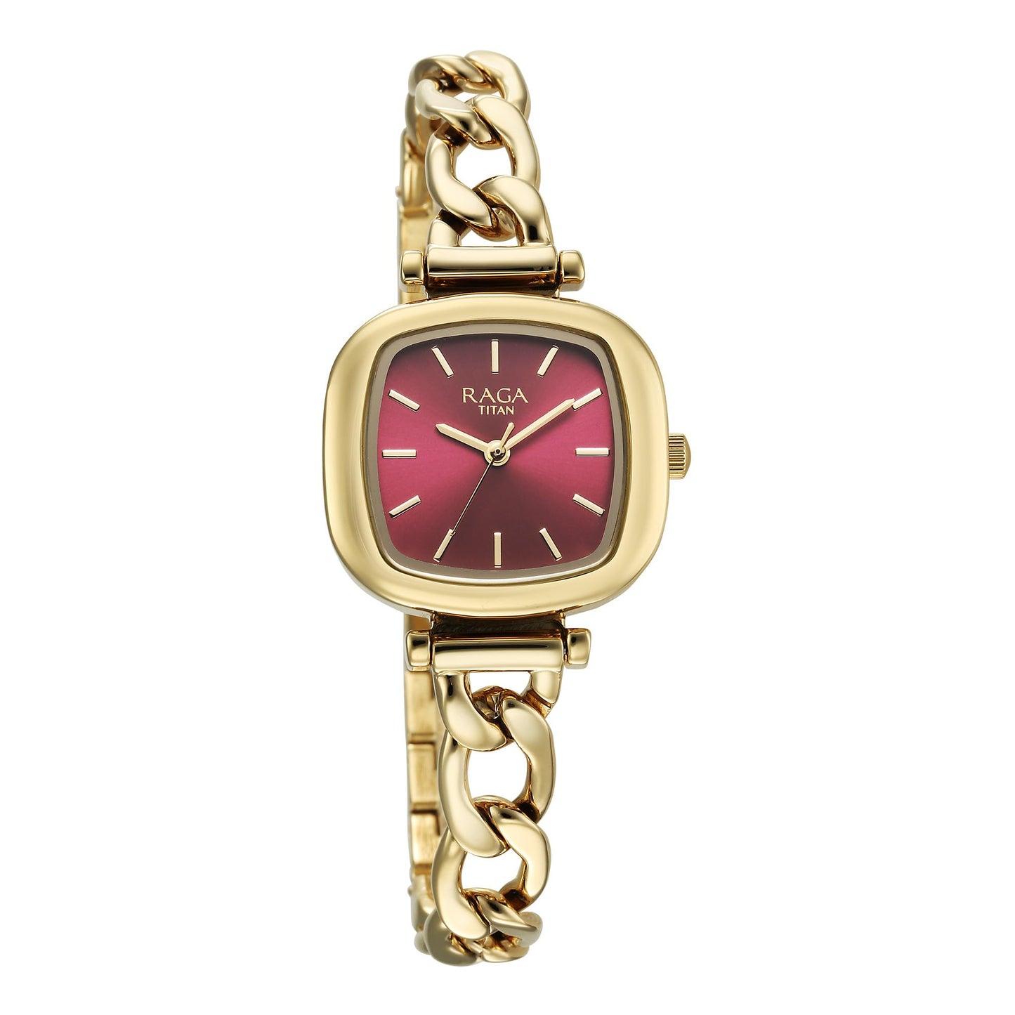 Titan Raga Showstopper 2.0 Quartz Red Dial Watch for Women-95302YM01