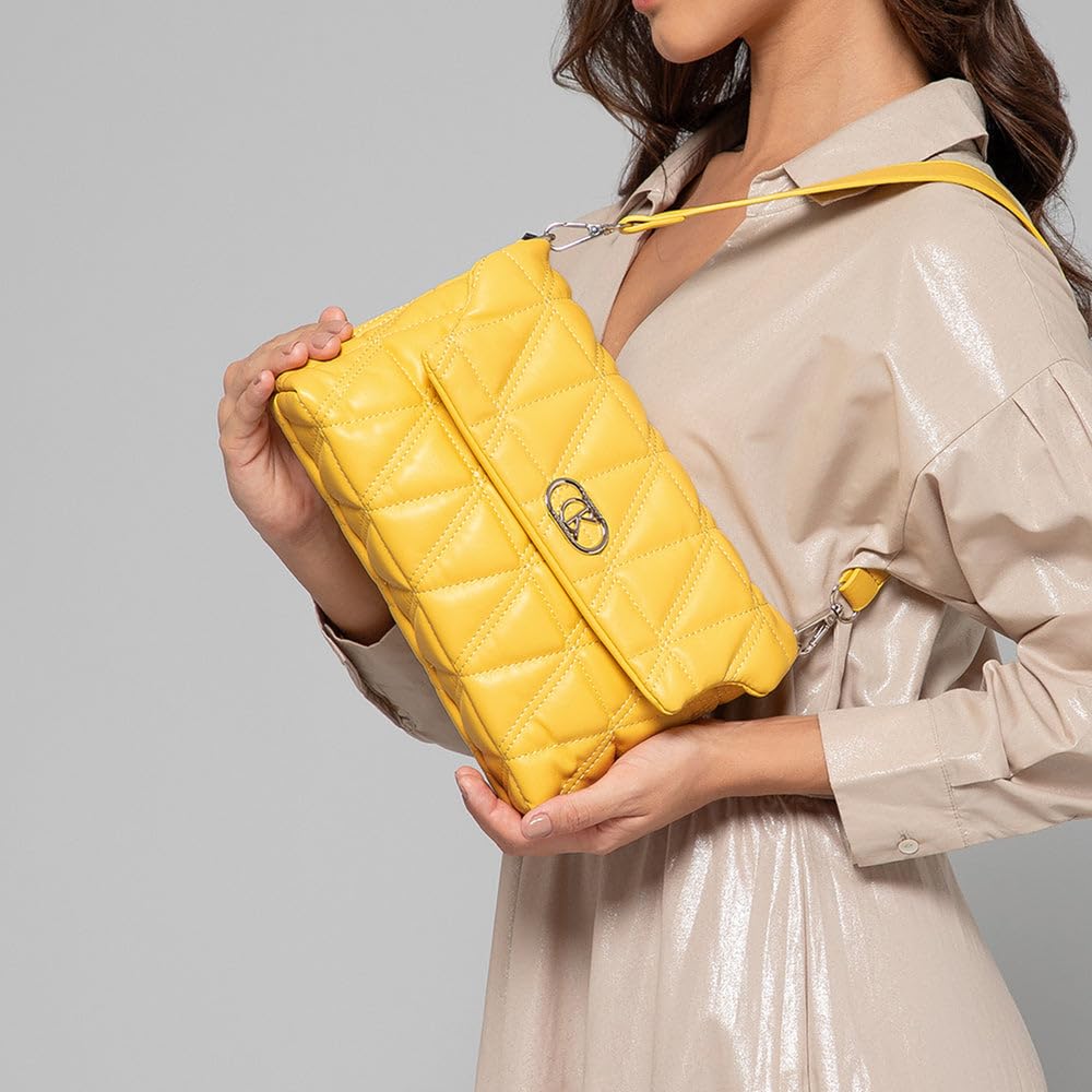 CUCKOOS LONDON Purse for Women Branded, Stylish Handbags for Women Trendy | Handbag for Woman Stylish Latest, Sling Bag for Woman | Branded Handbags for Ladies Latest - ELIZA, Yellow