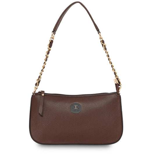 ESBEDA Brown Colour Chain Handle Small Handbag For Women