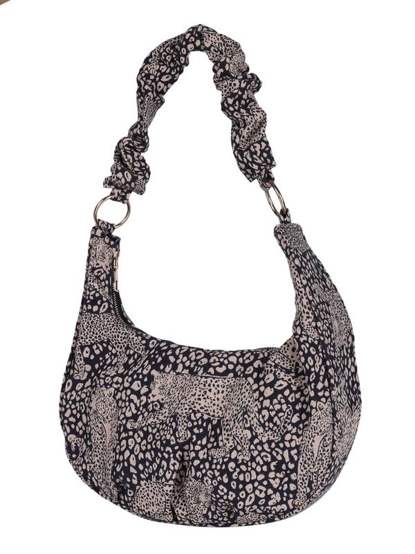 MINI WESST Women's Multi Graphic Fabric Hobo Bag (MWHB227PR)