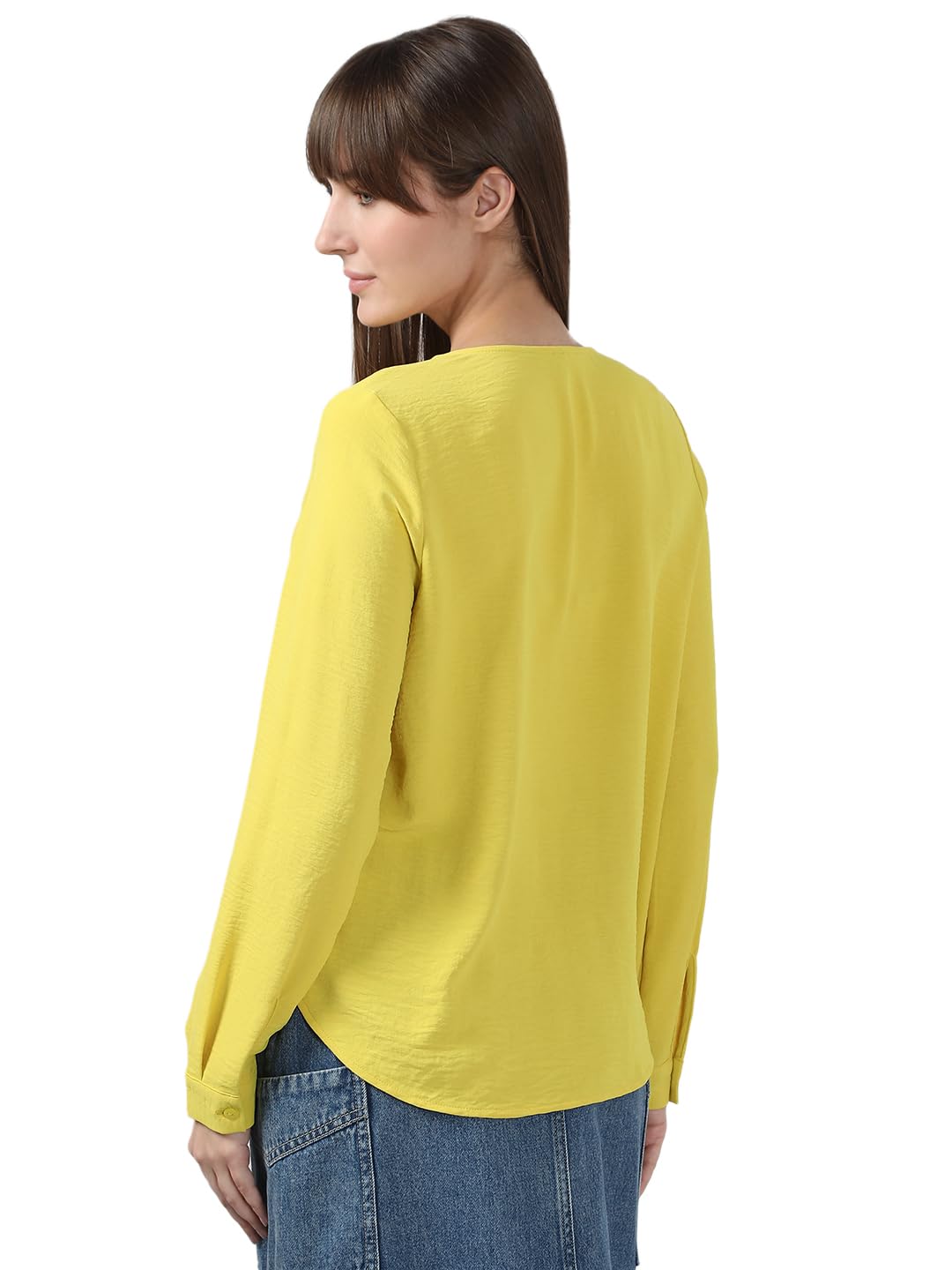 VERO MODA Women's Solid Regular Fit Shirt