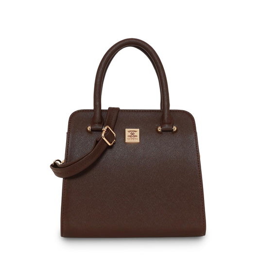 ESBEDA Brown Colour Structured Satchel Handbag For Women