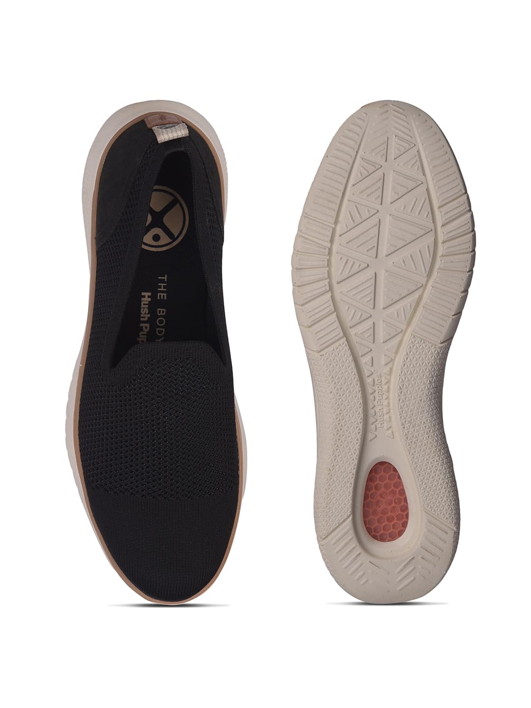 Hush Puppies Advance Knit Loafer Womens Loafers Black - 6 UK