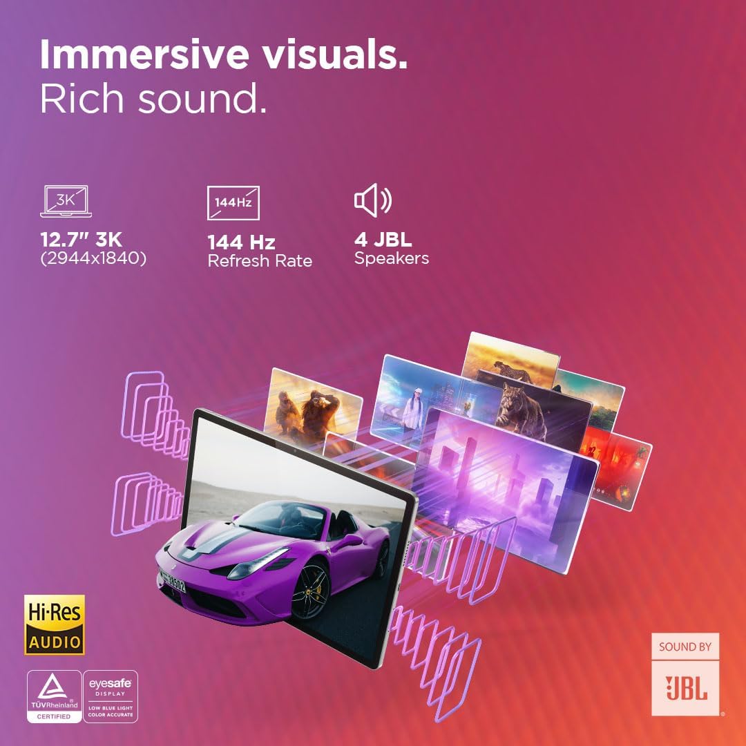 Lenovo Idea Tab Pro (Smartchoice) with Paper-Like Anti Glare 12.7" 3K 144 Hz Display & Pen Plus (Matte Edition)| 8GB RAM, 256GB ROM|10200 mAh with 45 W Charger|MediaTek Dimensity 8300|4 JBL Speakers