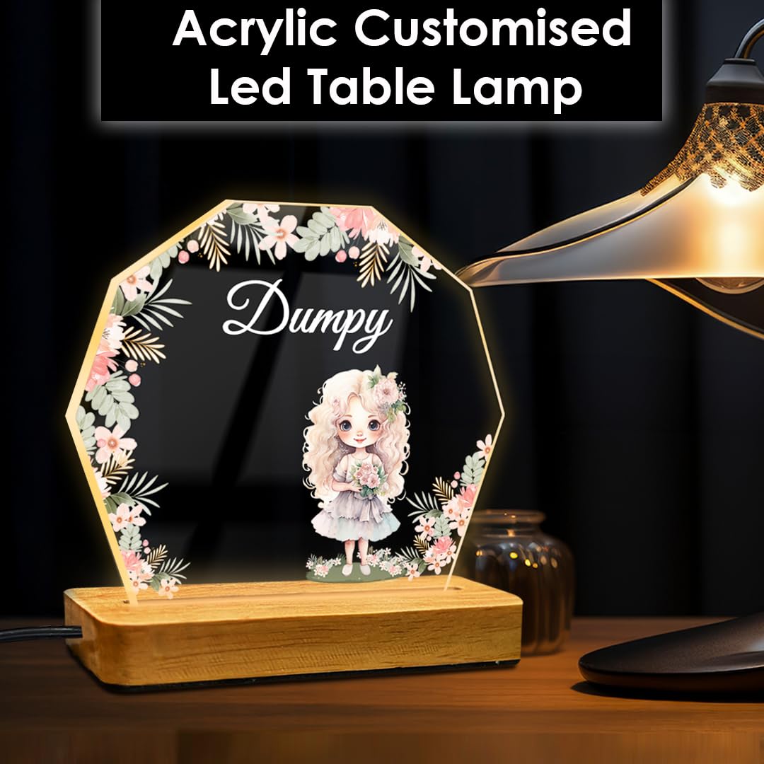 Fashionury Customized Name LED Night Lamp – A Heartwarming Gift for Anniversaries, Weddings & Valentine's Day, Romantic Gifts for Women, Girls, Kids, Friend – Unique Home Decor Table Lamp
