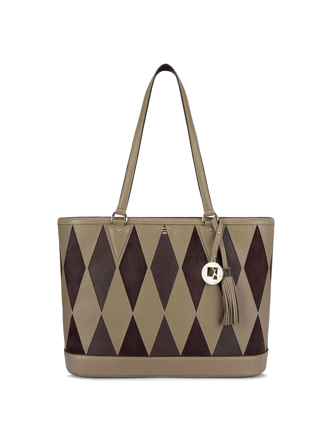 Da Milano Women's Leather Tote Bag - Olive