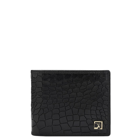 Da Milano Genuine Leather Black Bifold Mens Wallet (0659OL)