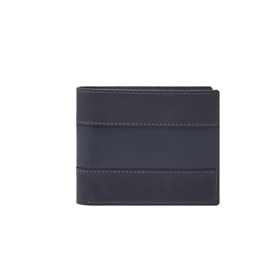 Fossil Men Leather Everett Navy Blue Wallet Ml4400406