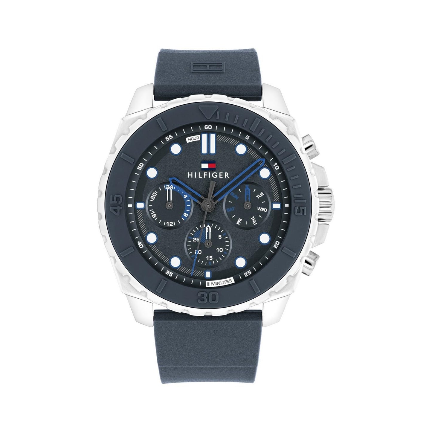 Tommy Hilfiger Morgan Quartz Analog with Blue Dial Blue Silicone Strap Watch for Men - TH1710687