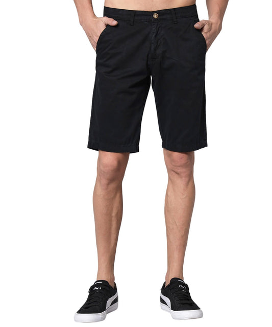STUDIO NEXX Men's Cotton Chino Shorts - UBER5_Black_32