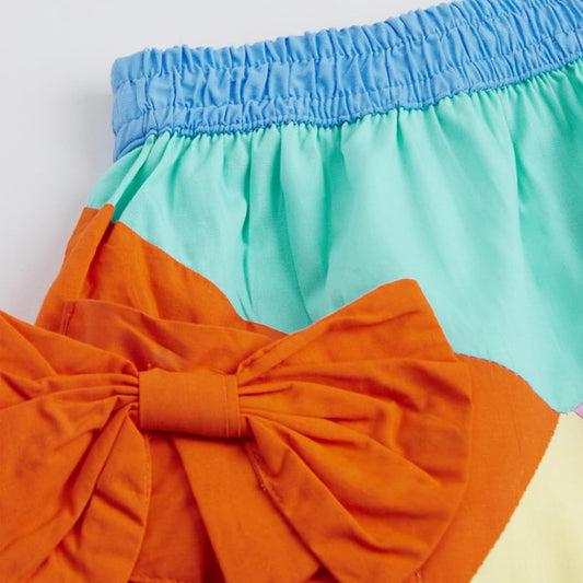 Hopscotch Girls Color-Block Print Regular Multi Skirt