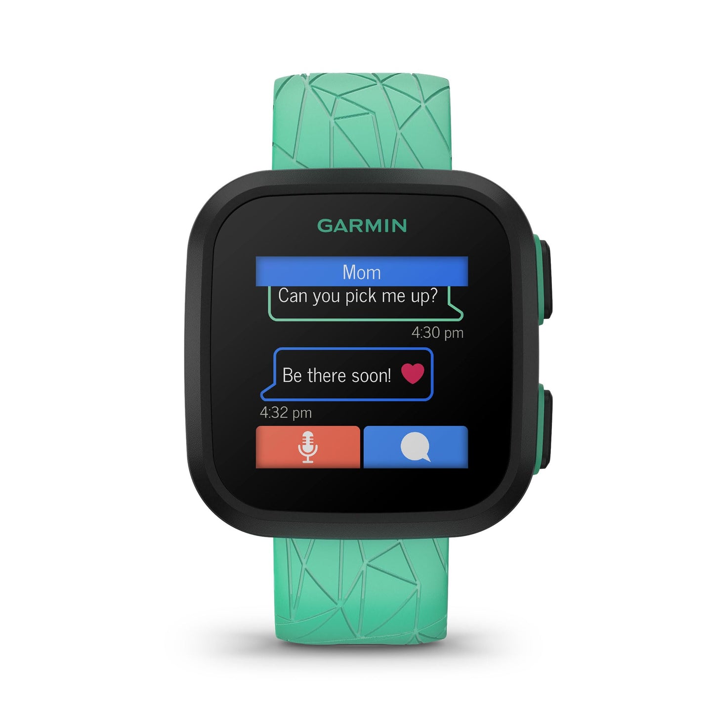 Garmin Bounce™, Kids Smartwatch, Two-Way Text and Voice Messaging, Location Tracking (Green Burst)