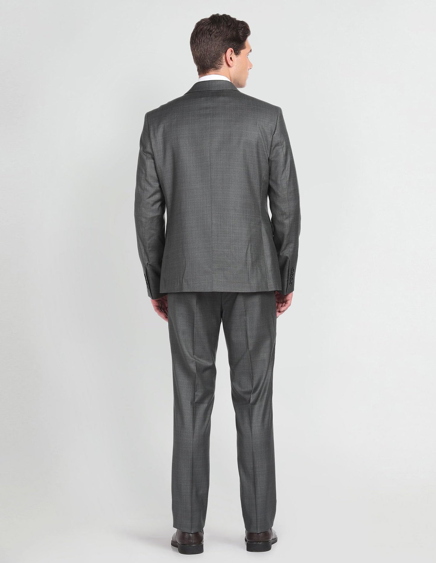 Arrow Men's Cotton Single Breasted Business Suit Pants Set (ARAGSU5592_Green