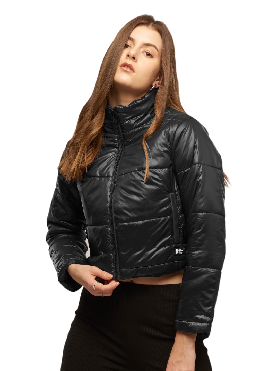 The Souled Store|SolidsBlack Women and Girl Jackets|Full Sleeve|Regular fit Solid| 100% Polyester Black Color Women Jackets
