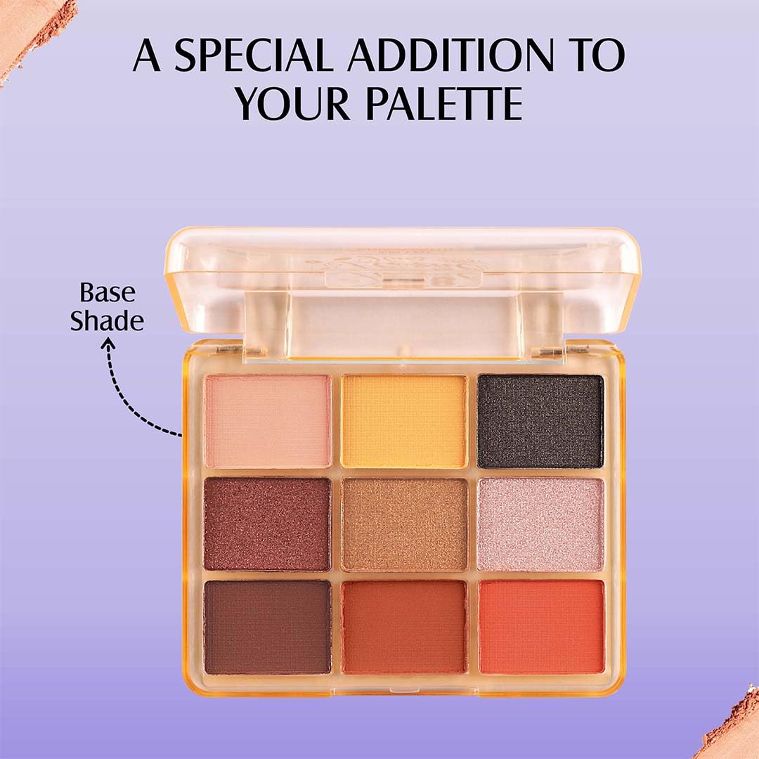 Glam21 Floral Hues 9 In 1 Eyeshadow Palette | Highly Pigmented | Easy To Carry | Super-Blendable | Smudge-Proof (7.5 gm) | 06- Sunflower