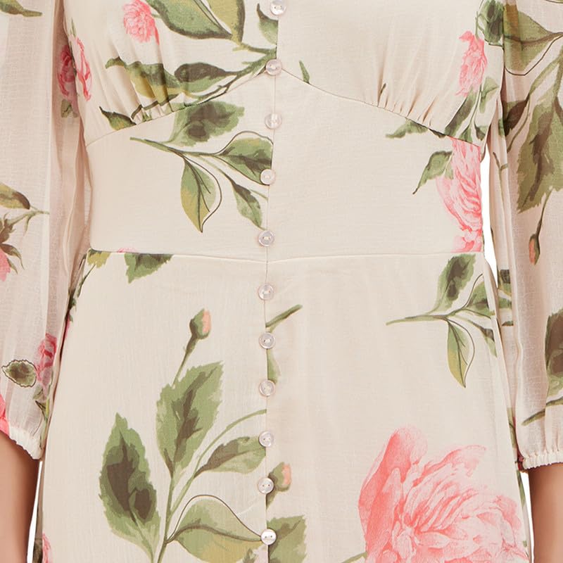 Kazo Allison Maxi Dress for Women Beige