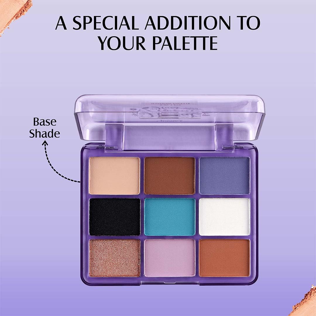Glam21 Floral Hues 9 In 1 Eyeshadow Palette | Highly Pigmented | Easy To Carry | Super-Blendable | Mix of Matte and Shimmers Smudge-Proof (7.2 gm) | 01- Orchid