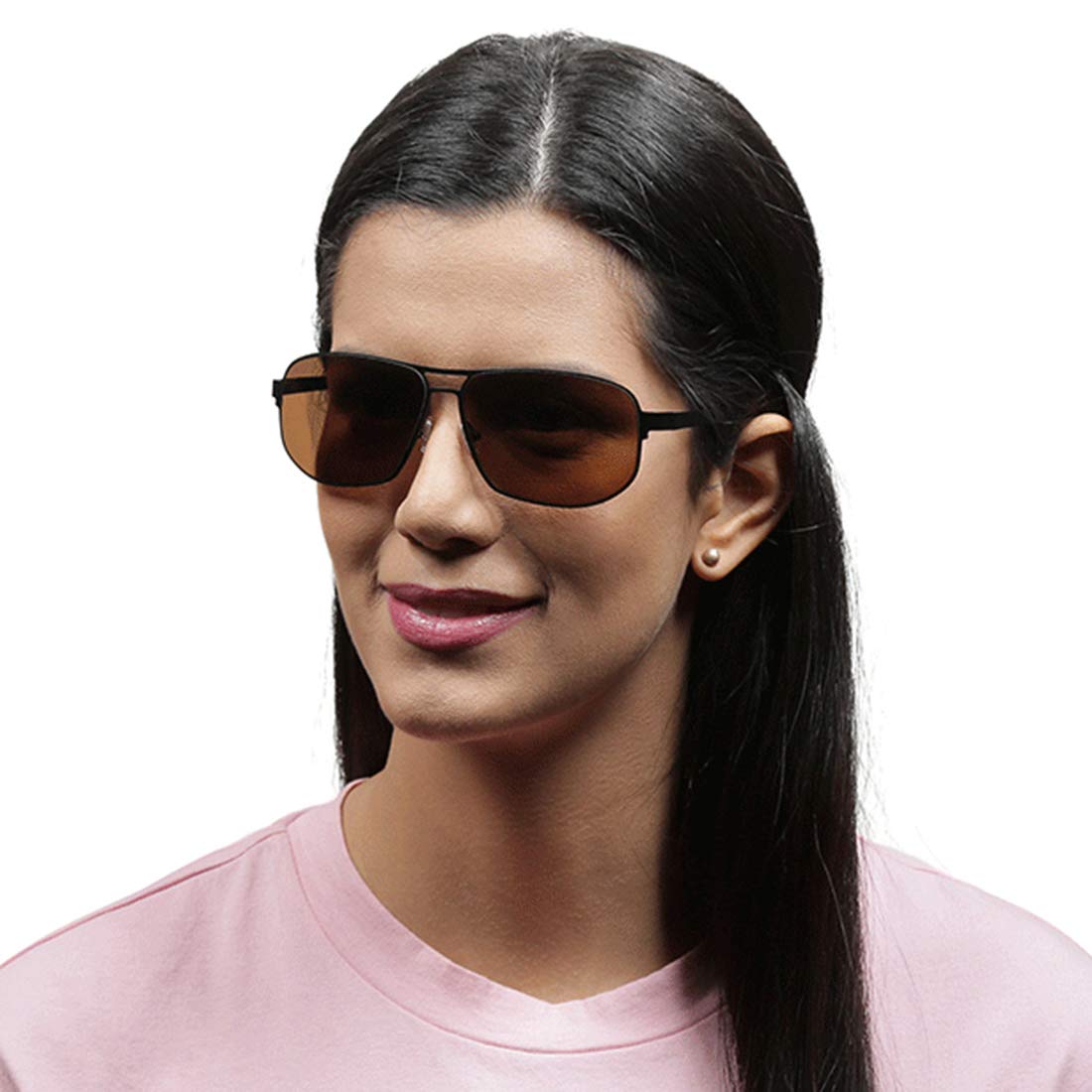 Fastrack Purple Round 100% UV protected Sunglasses for Women
