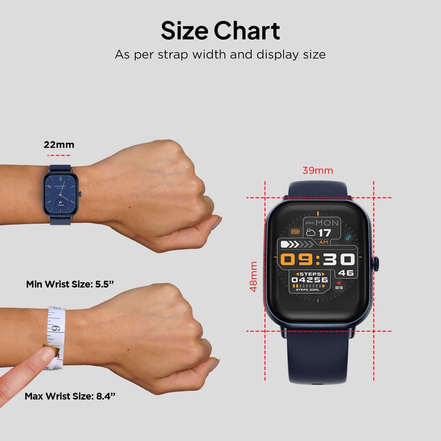 Fire-Boltt Ninja Call Pro Max Smart Watch 2.01 inch Display, Bluetooth Calling, 120+ Sports Modes, Health Suite, Voice Assistance (Navy)