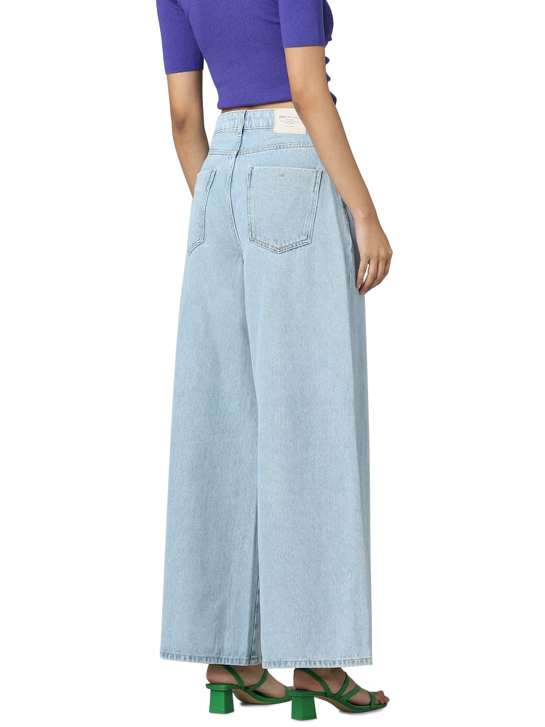 ONLY Wide Leg Jeans(141022701_Light Blue Denim_29/32)