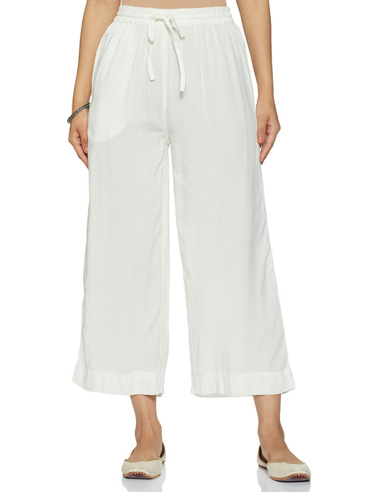 Max Women's Mid Rise Regular Pants (NOOSPL21OW_Off White_XL)