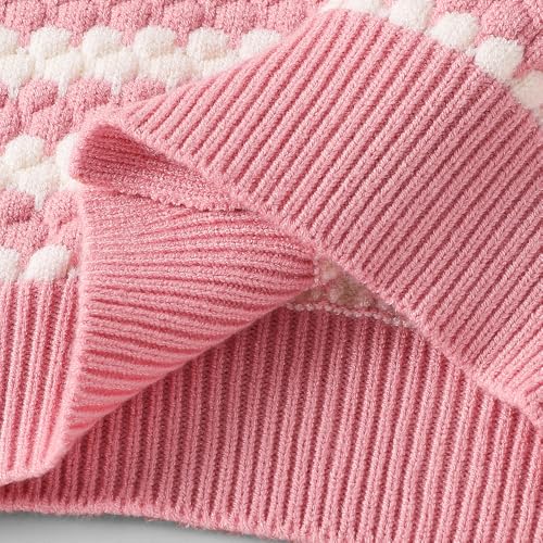 Hopscotch Girls Pink Full Sleeves 2-Pc Textured Stripe Skirt Set For Age (18-24 Months)