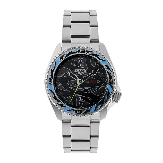 Seiko Stainless Steel Analog Black Dial Men Watch-Srpg65K1, Bandcolor-Silver