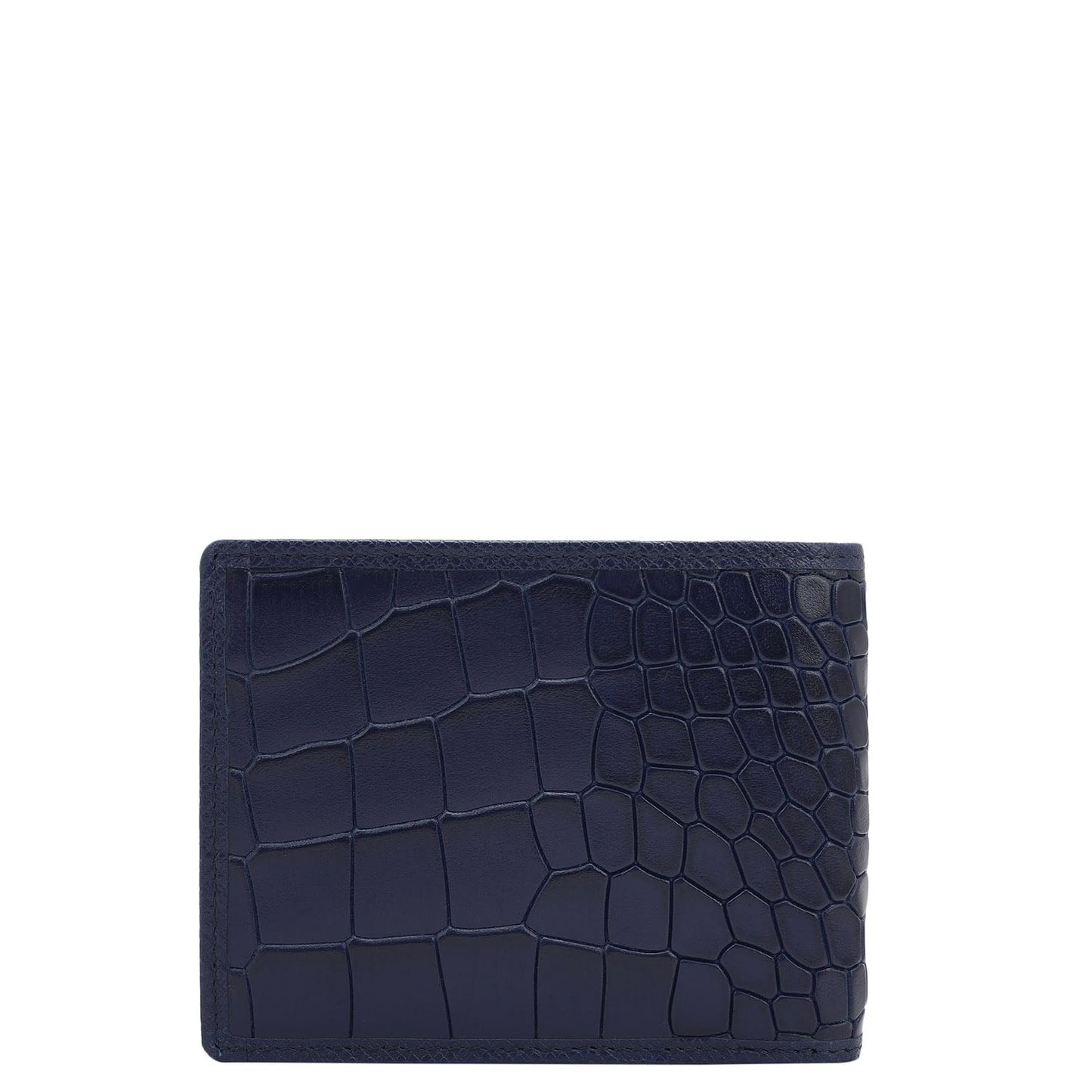 Da Milano RFID Protected Leather Wallet for Men with Card Slot - Blue