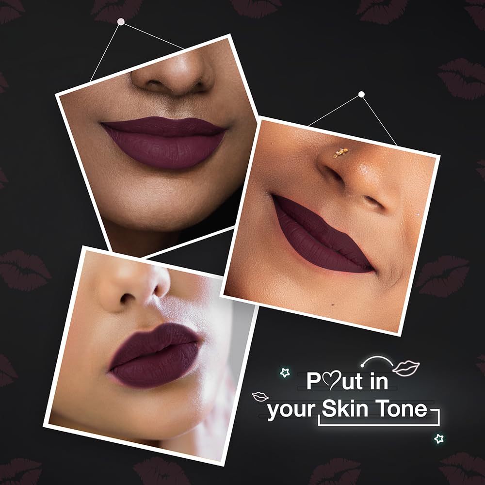 Dazller All Day Lipcolour Quick Dry|Moisturizing Kokum Butter Matte finish |Non-Transfer & Smudge-proof|8hr stay|Liquid Lipstick for Women|QDLC036 Amapola|6g