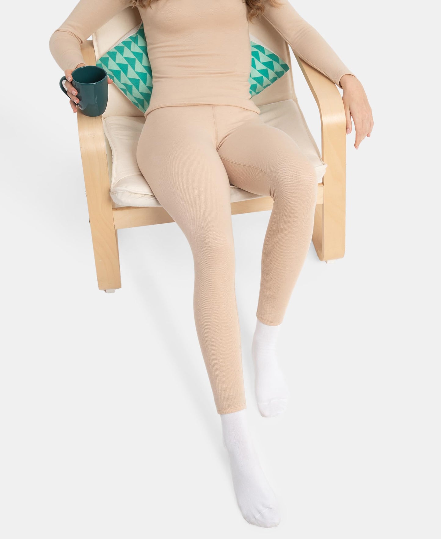 Jockey 2541 Women's Soft Touch Microfiber Elastane Stretch Fleece Fabric Thermal Leggings with StayWarm Technology_Skin_L